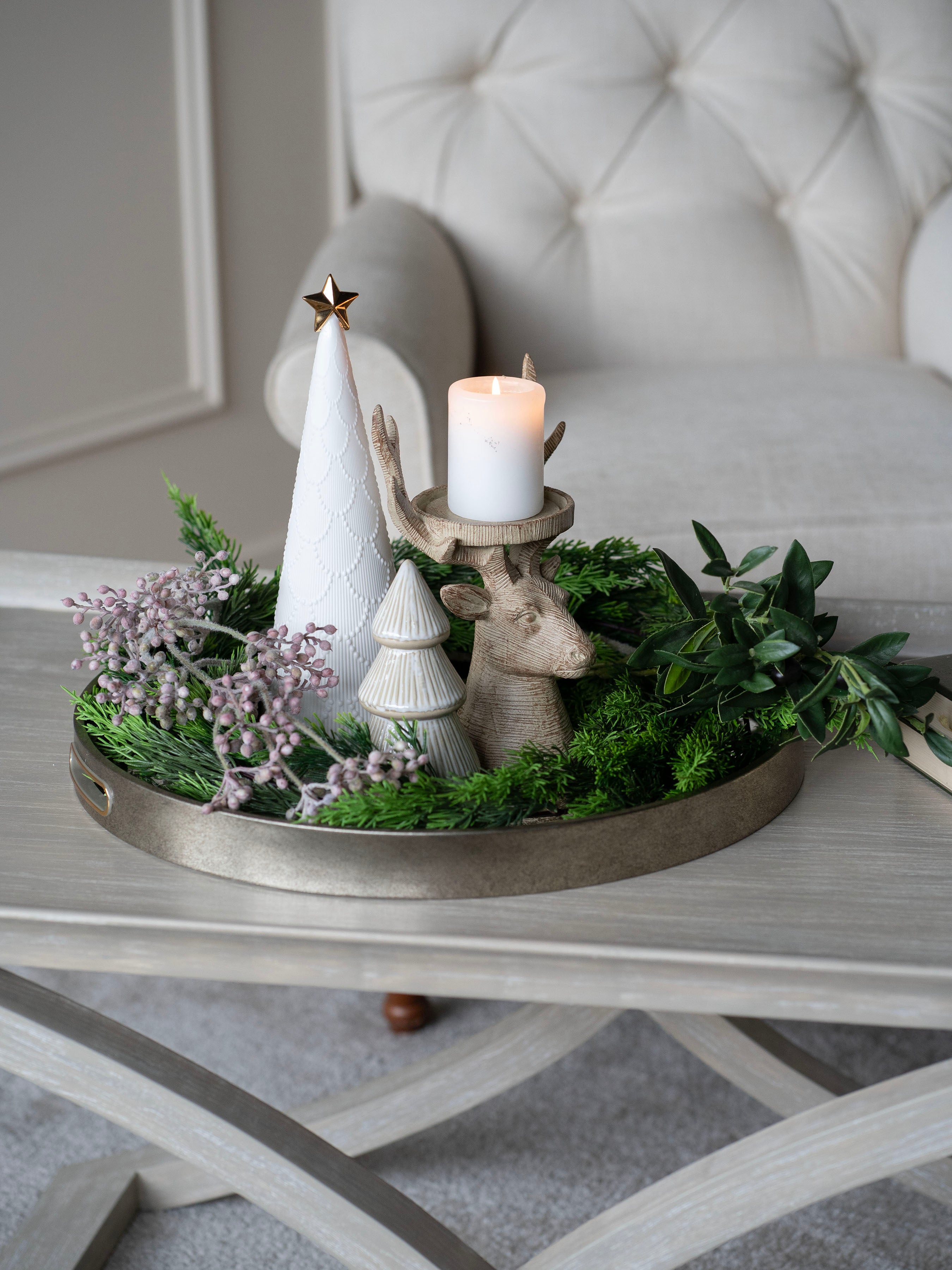 Laura Ashley Resin Deer Candle Holder